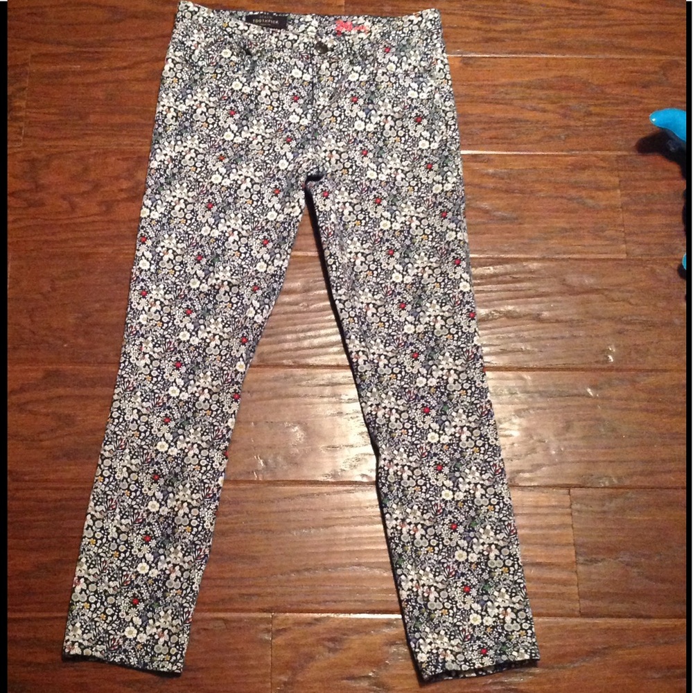 J. Crew Toothpick‎ Floral Skinny Jeans. 26 ankle - Picture 3 of 5